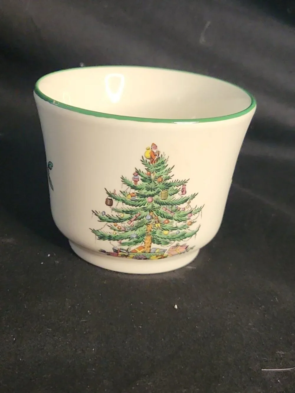 Vintage Spode Christmas Tree Votive Cup Candle Holder Original Box No Candle